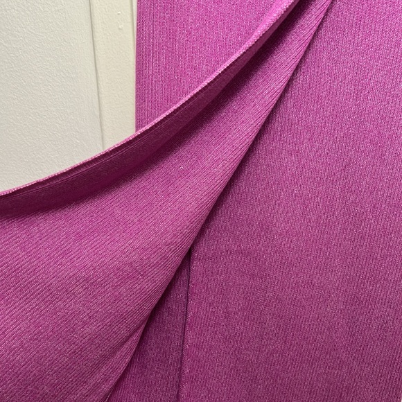 Free People (NWT) Pink Knit Faux Wrap Skirt w/straps - Sz Large - Picture 3 of 8